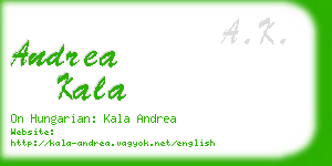 andrea kala business card